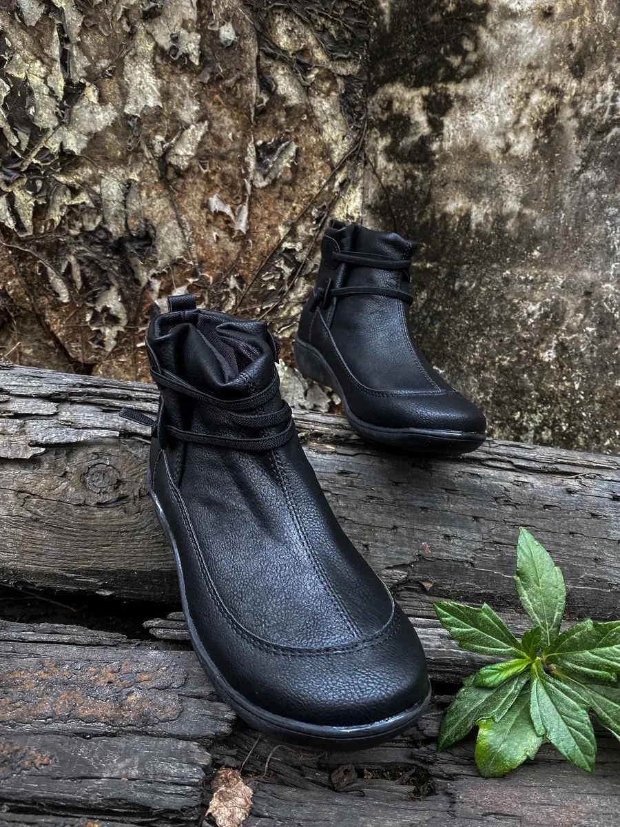 Elastic Band Flat Shoes Ankle Boots