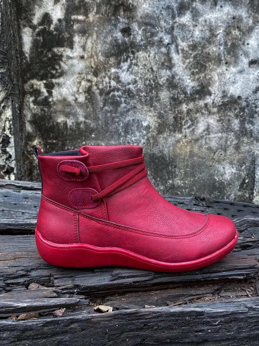 Elastic Band Flat Shoes Ankle Boots