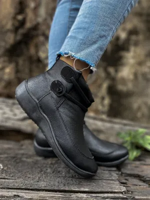 Elastic Band Flat Shoes Ankle Boots