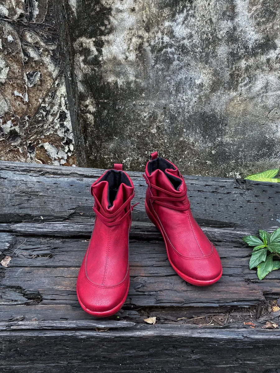 Elastic Band Flat Shoes Ankle Boots