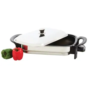 Electric Non-Stick Skillet Stainless Steel Free Shipping
