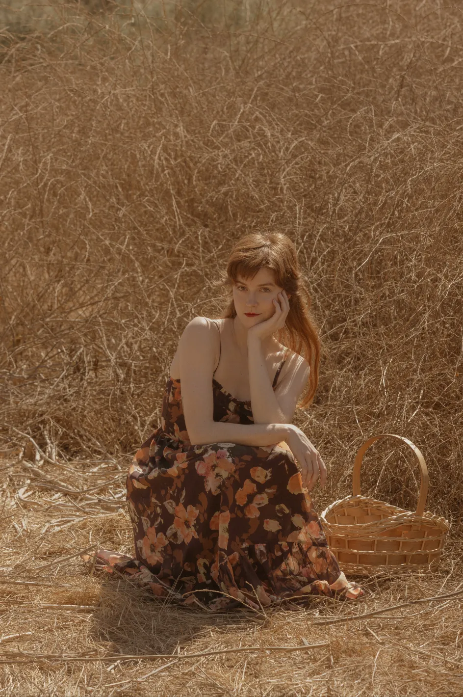 Elisabeta Dress in Chestnut Autumn Floral