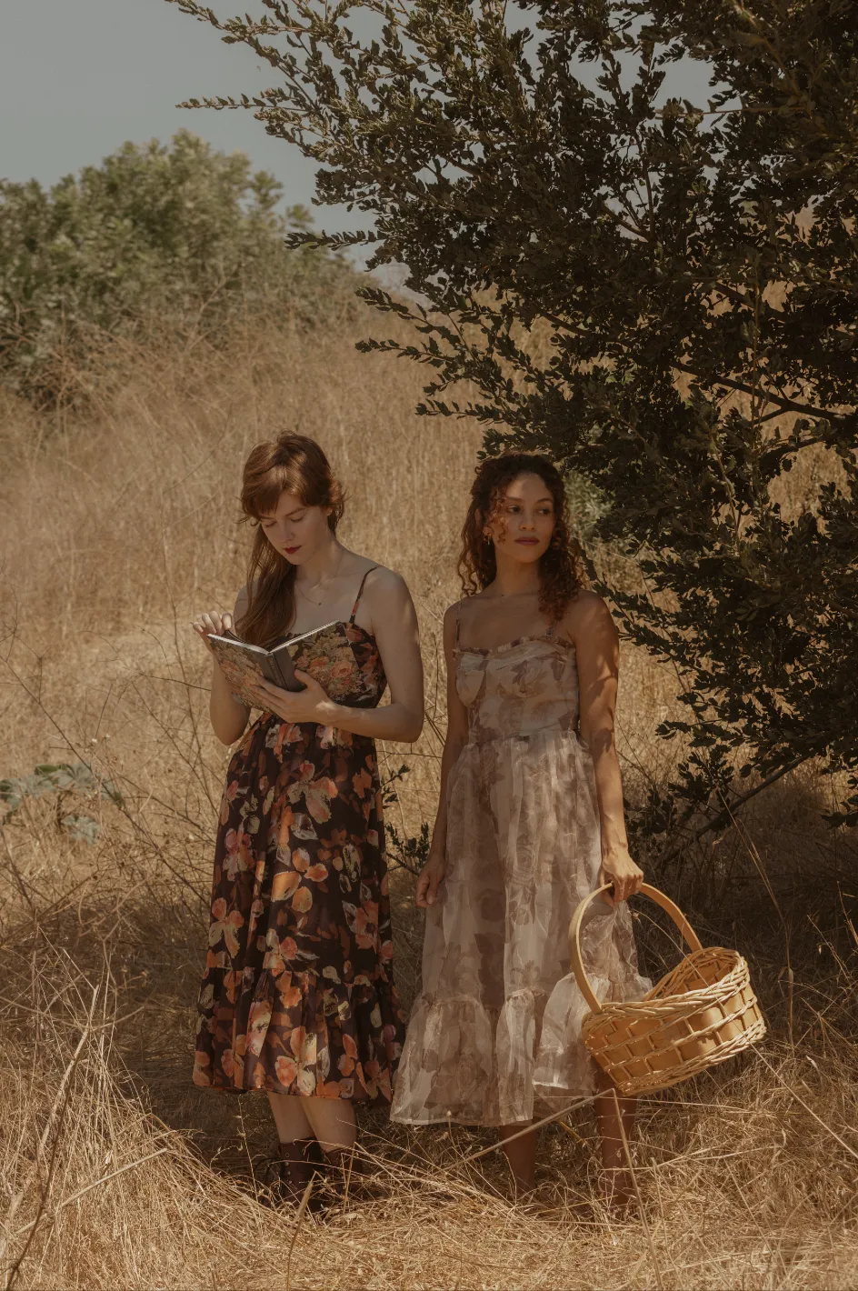 Elisabeta Dress in Chestnut Autumn Floral