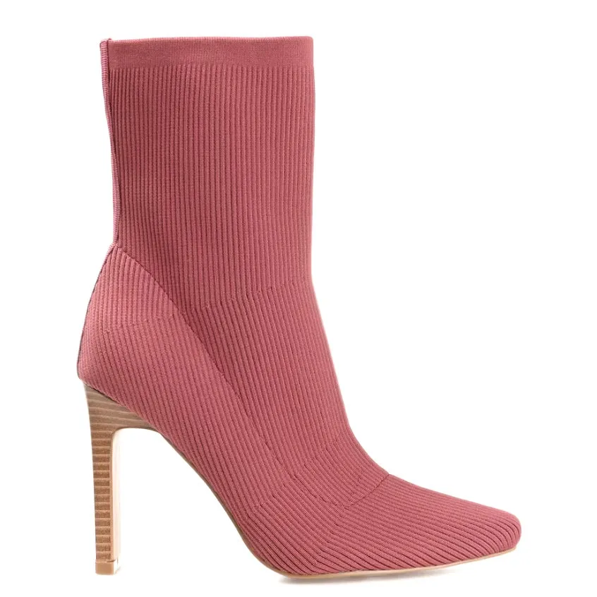 ELISSA Heeled Stretch Ankle Sock Boots