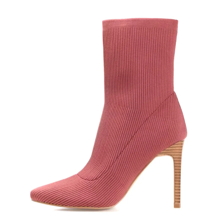 ELISSA Heeled Stretch Ankle Sock Boots