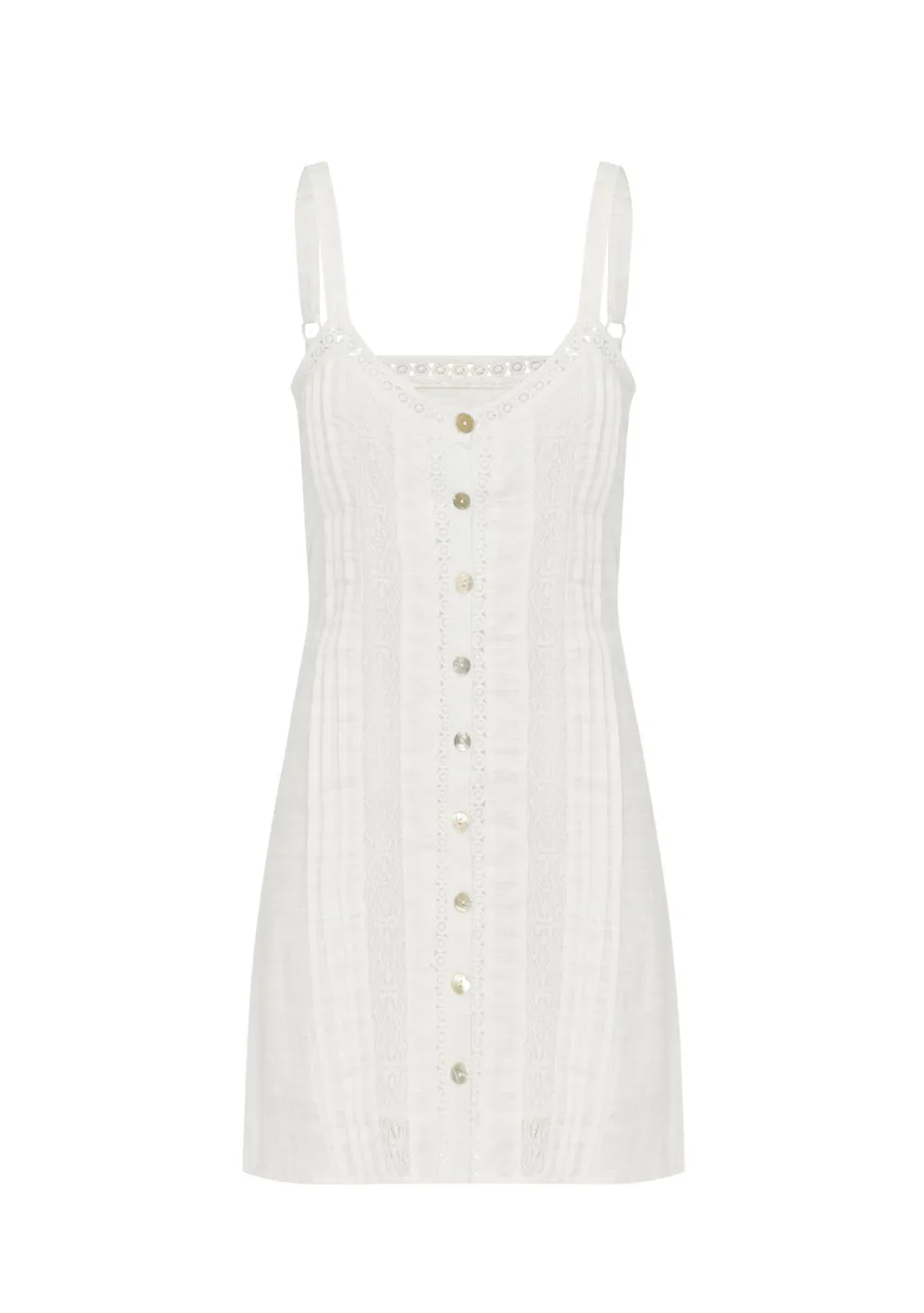 Ella Mini Slip Dress - White