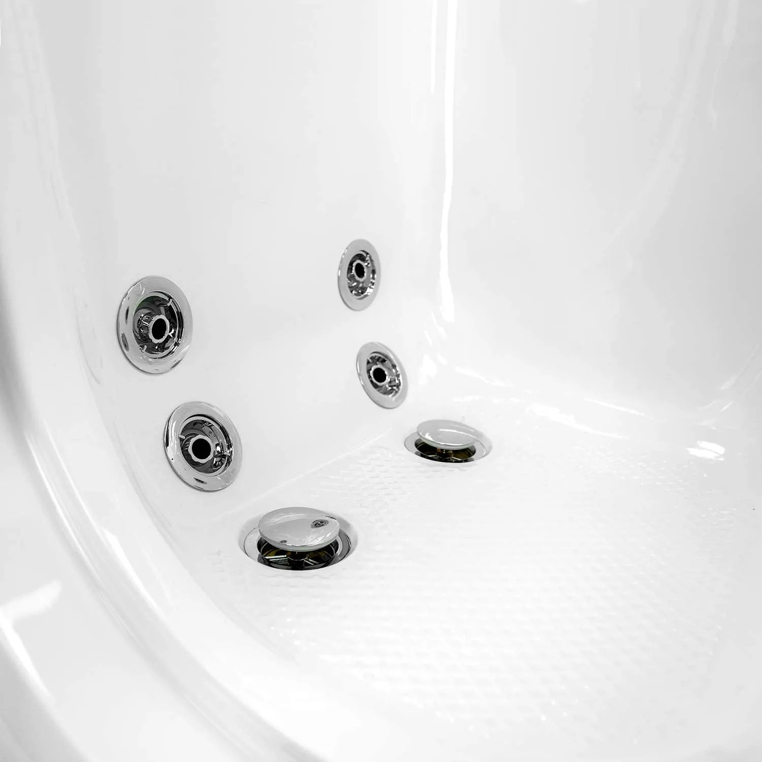 Ella's Bubbles OA3052HH-HB-L Capri Hydro Massage Acrylic Walk-In Bathtub, Left Outswing Door, Ella 5pc. Fast-Fill Faucet, Heated Seat, Dual 2" Drains, 30"x 52", White