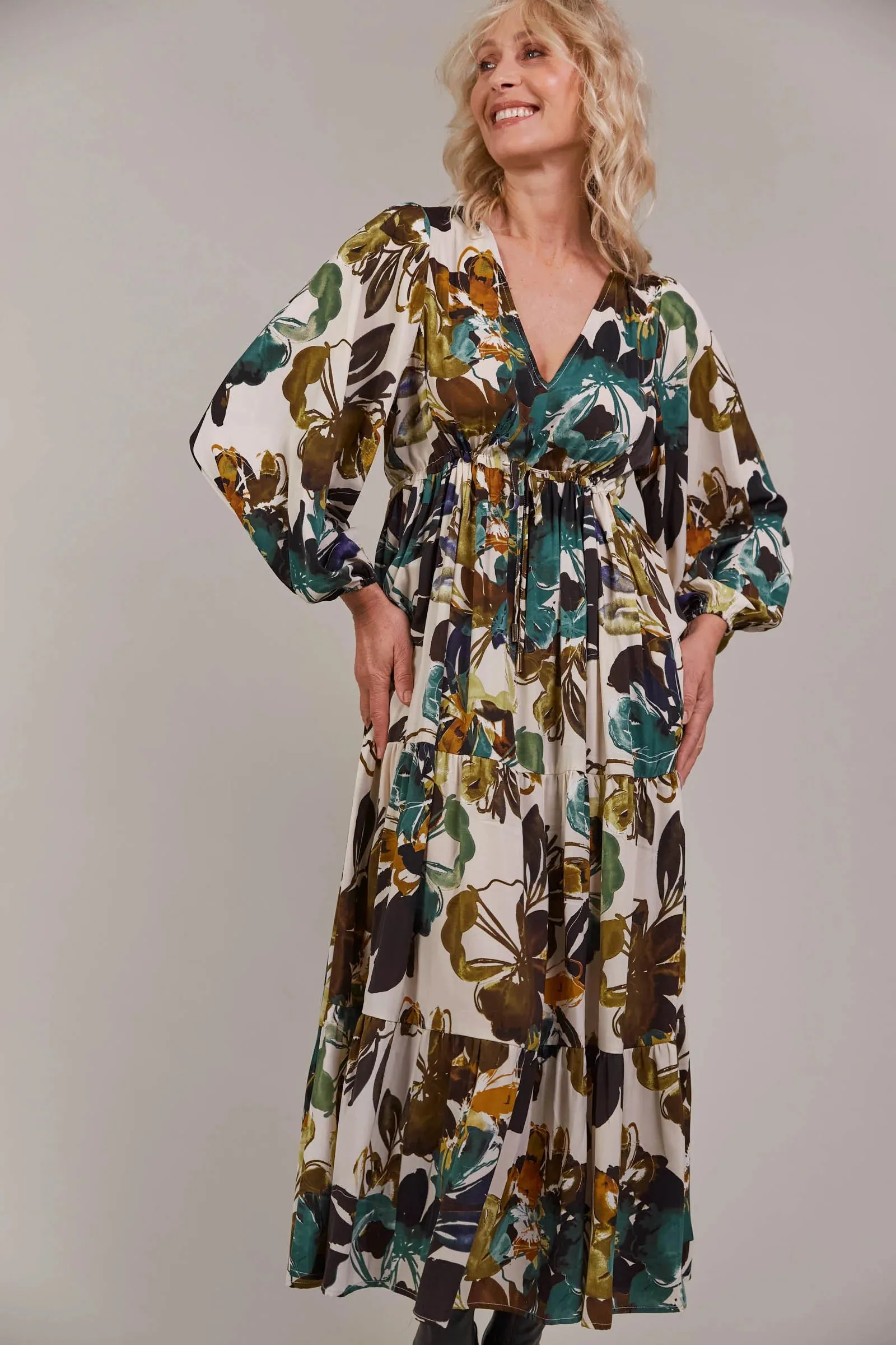 Elsie Maxi Dress - Botanical Tusk