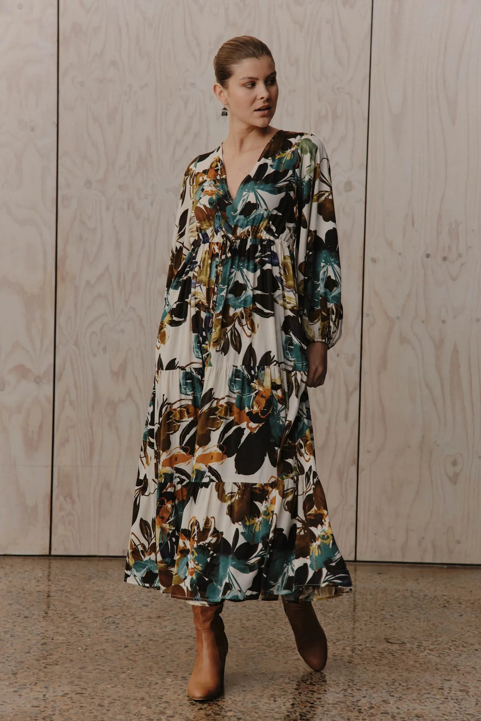 Elsie Maxi Dress - Botanical Tusk