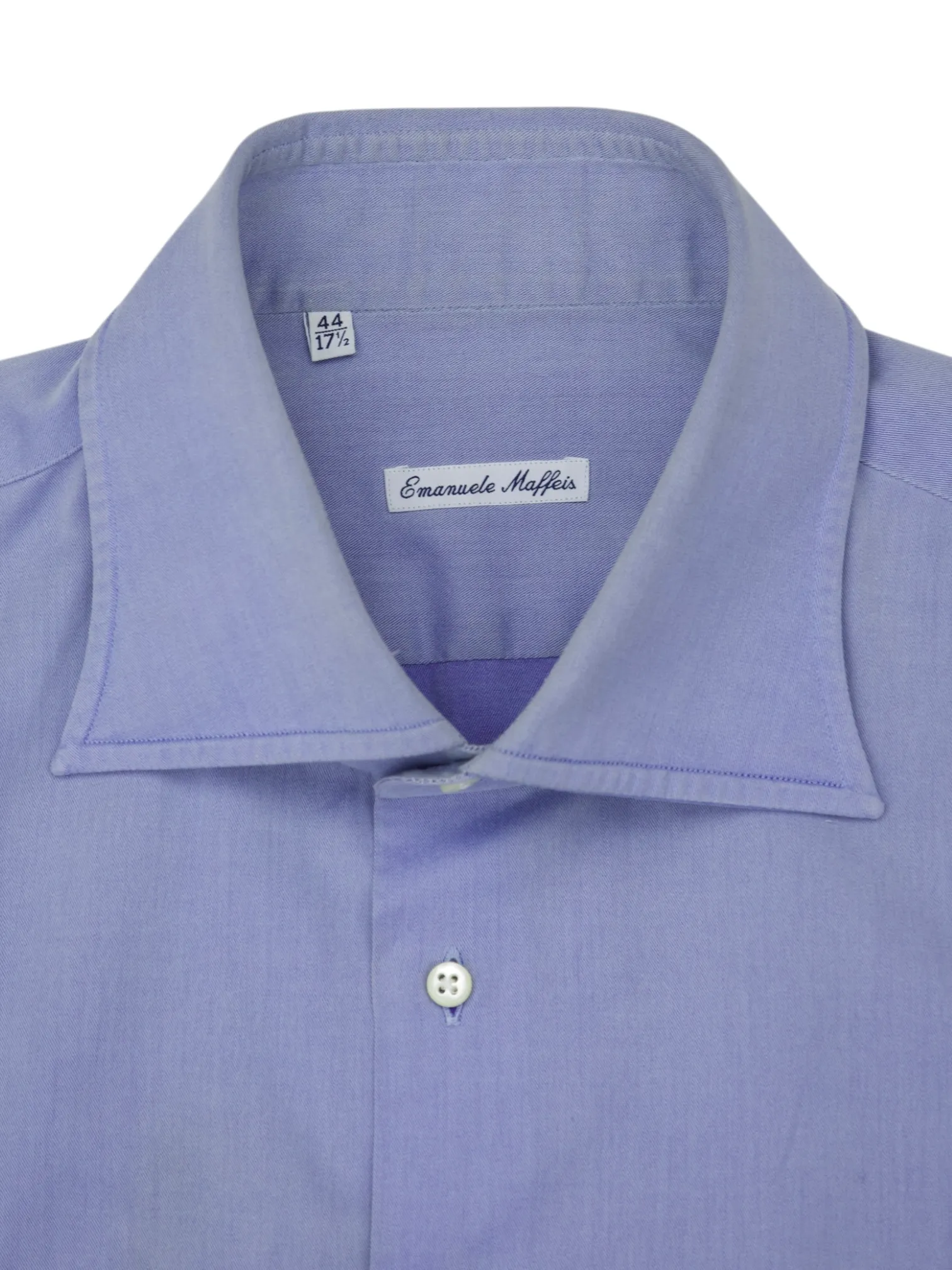 Emanuele Maffeis Light Blue Double-Faced Cotton Twill Shirt