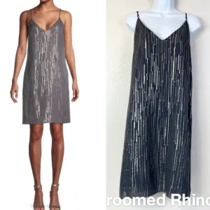 Equipment Tansie Silk And Metallic Slip Dress Size L