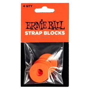 Ernie Ball Strap Blocks 4 Pack - Red