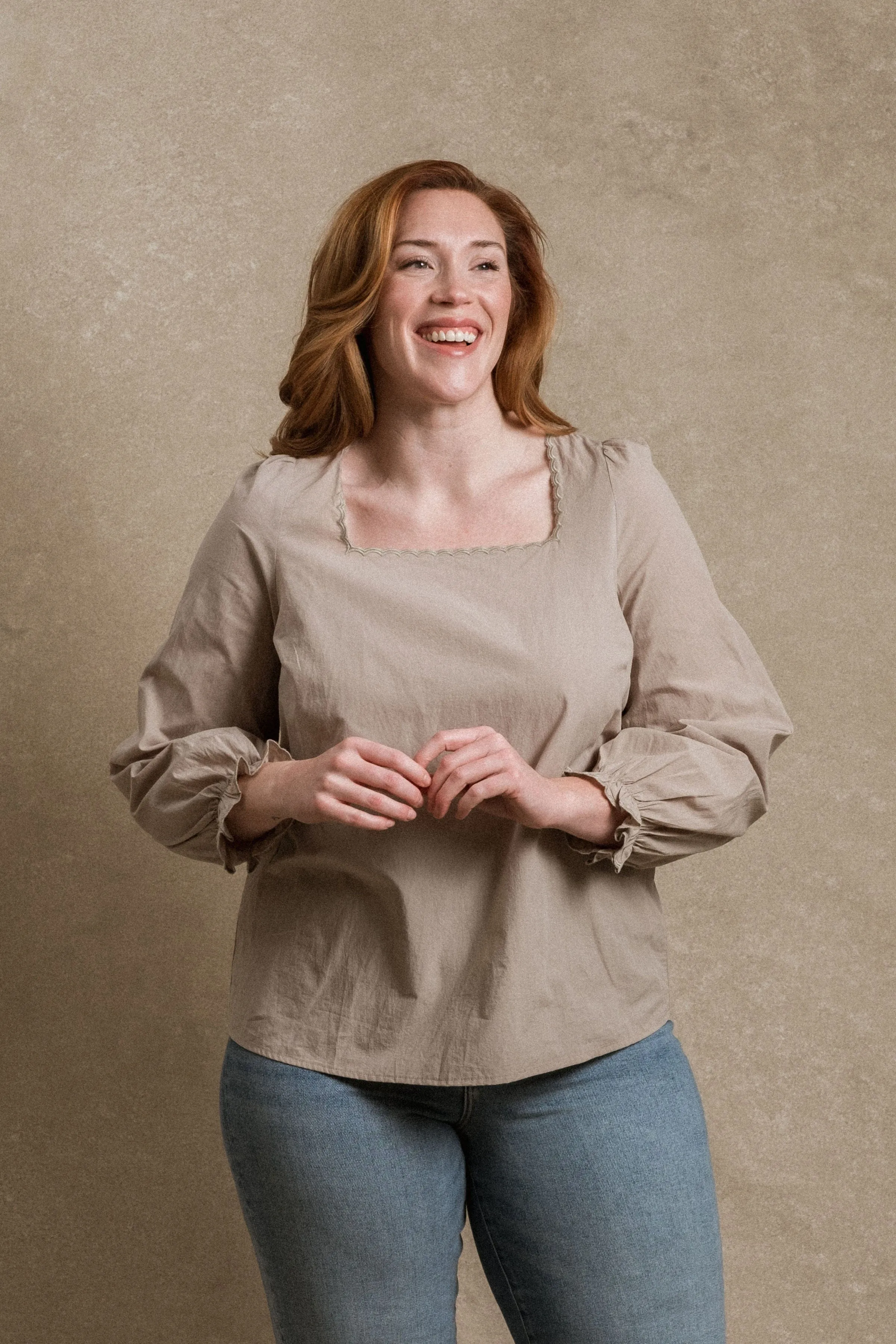 Evanston Blouse - Greige