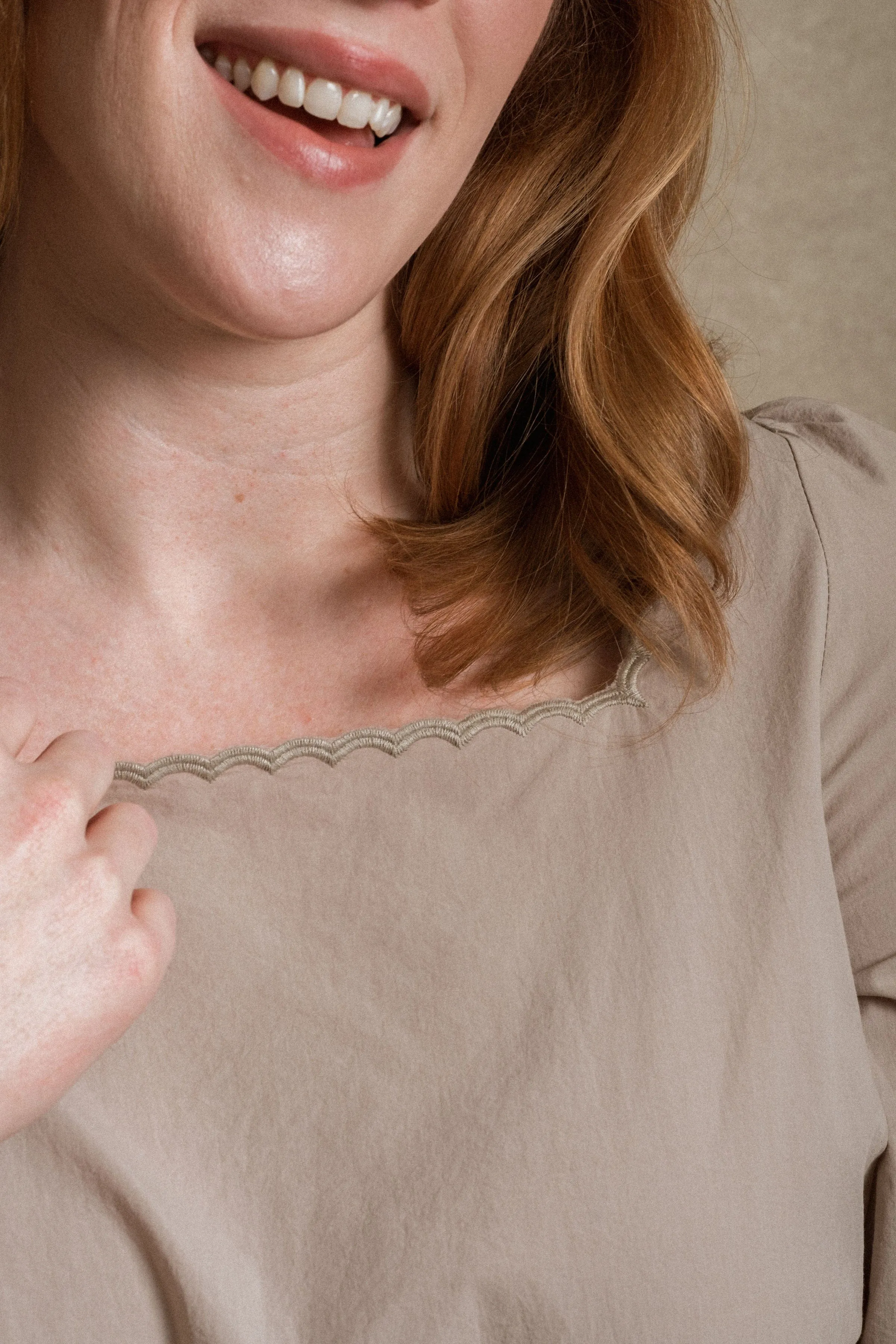 Evanston Blouse - Greige