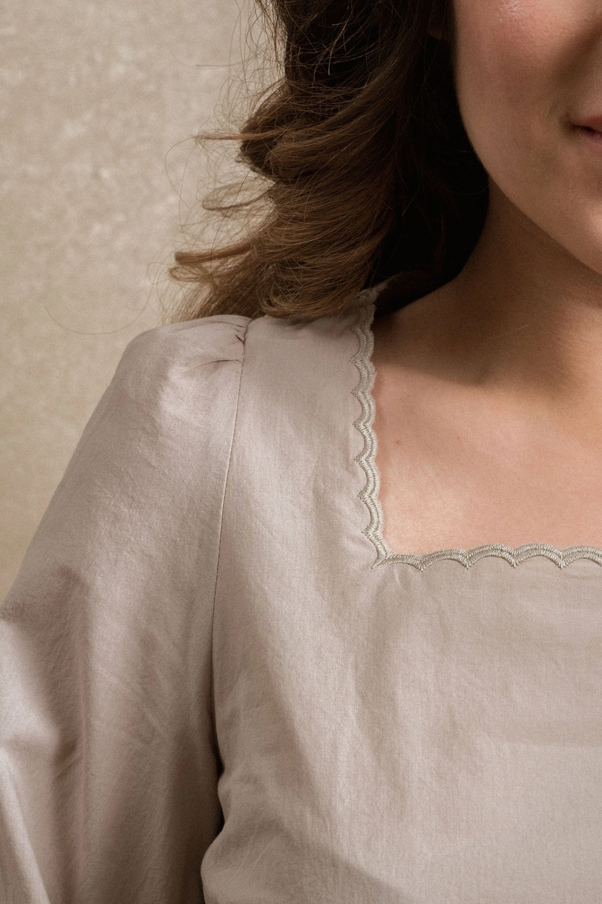 Evanston Blouse - Greige