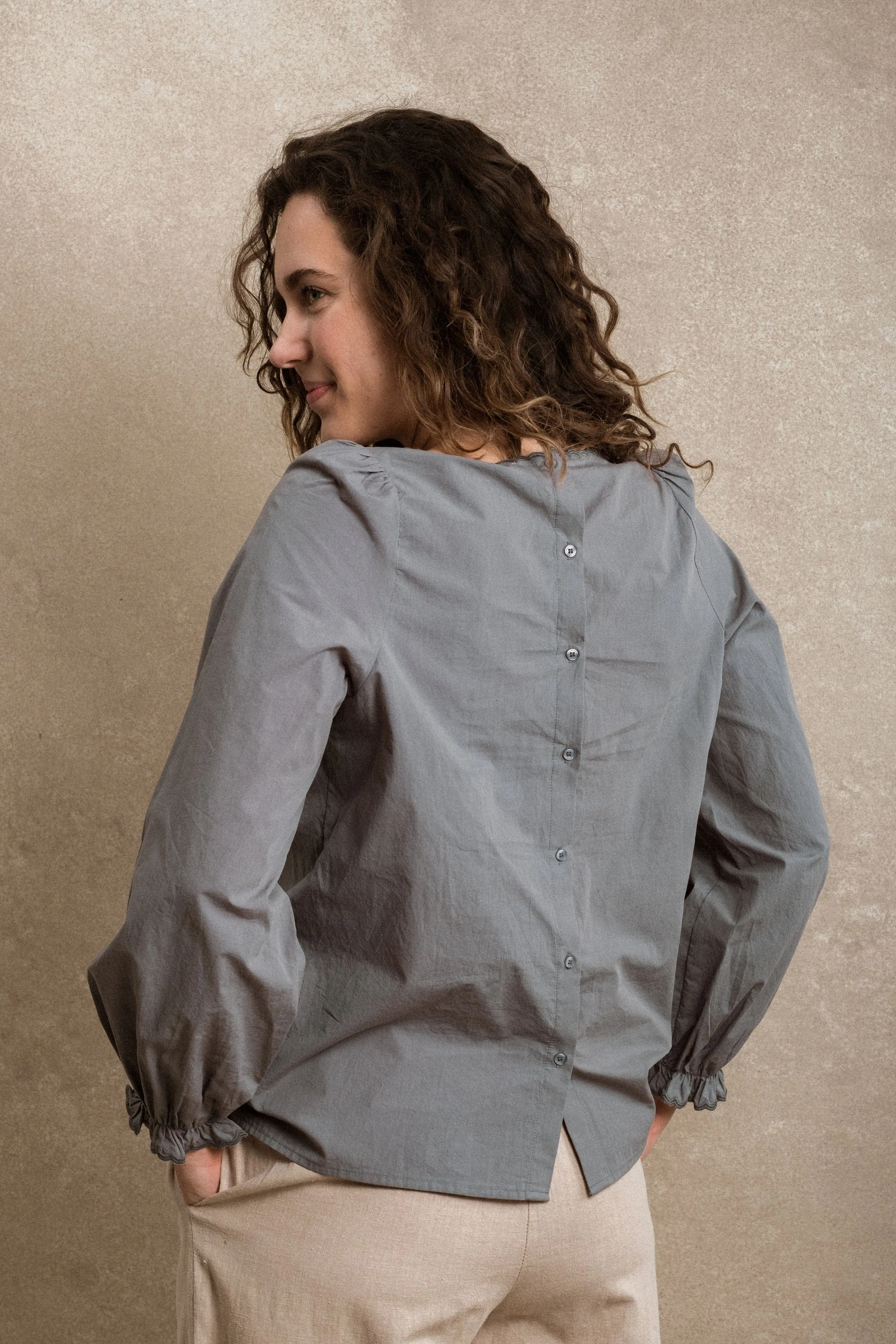 Evanston Blouse - Grey Blue