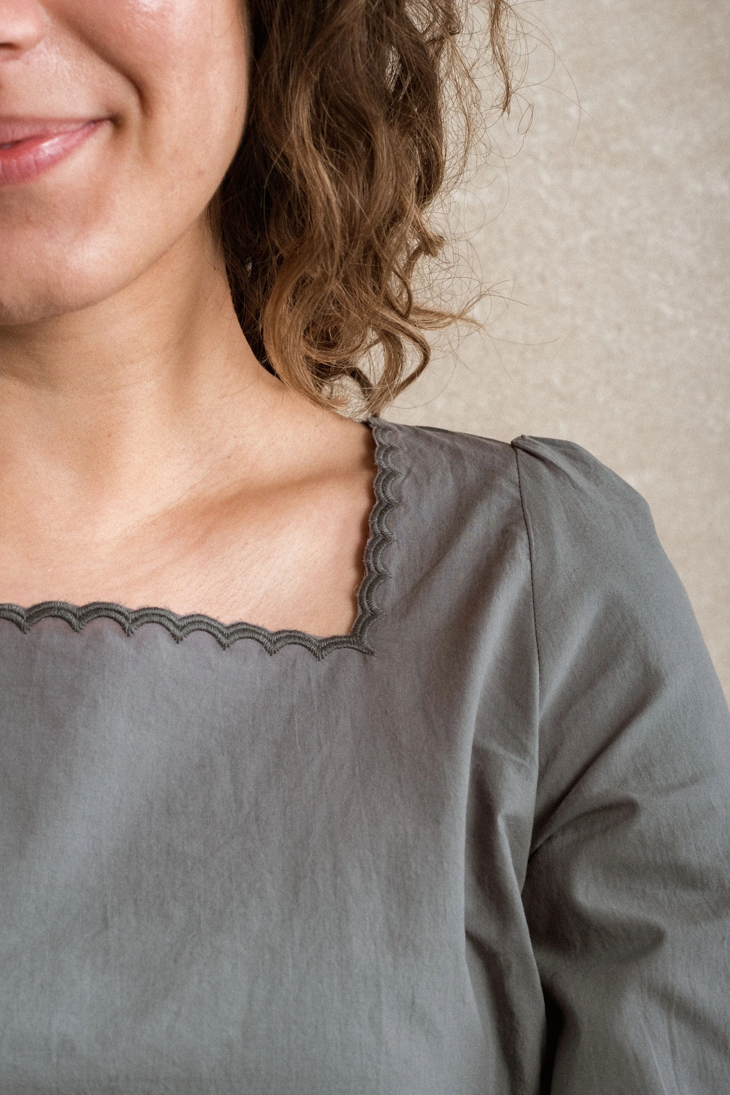 Evanston Blouse - Grey Blue
