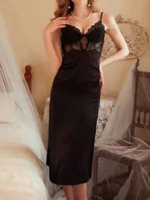 Eyelash Lace Panel Slip