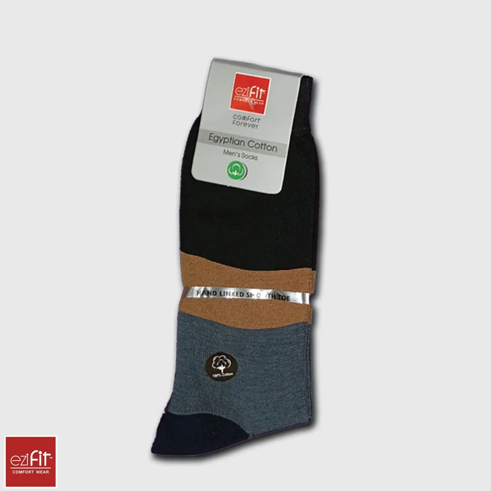 EziFit Men's Egyptian Cotton Ankle Socks, (PACK OF 4) (LC 101-47)