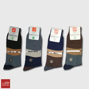 EziFit Men's Egyptian Cotton Ankle Socks, (PACK OF 4) (LC 101-47)