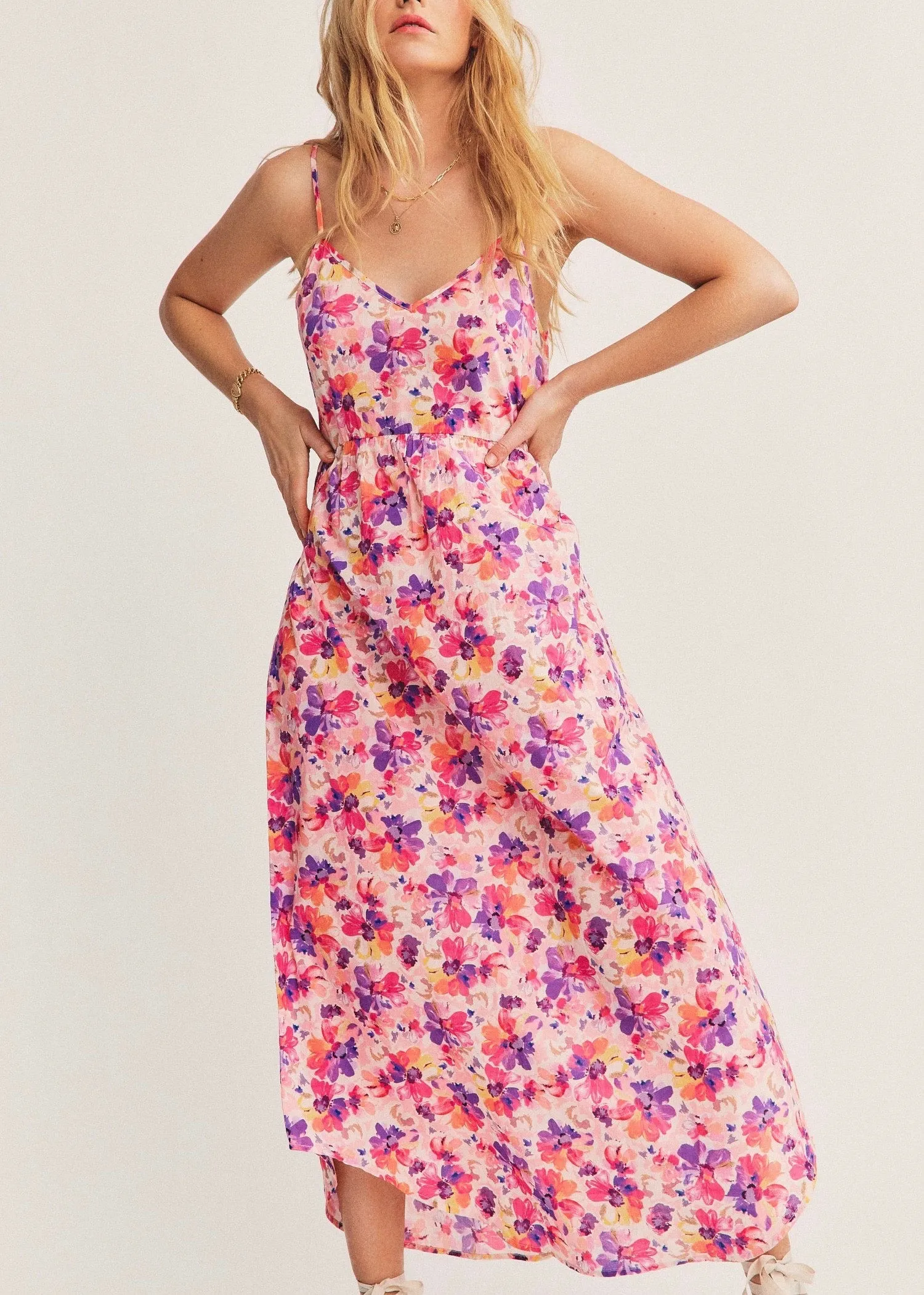 Faraday Slip Dress (Pink Mauve Sunset)