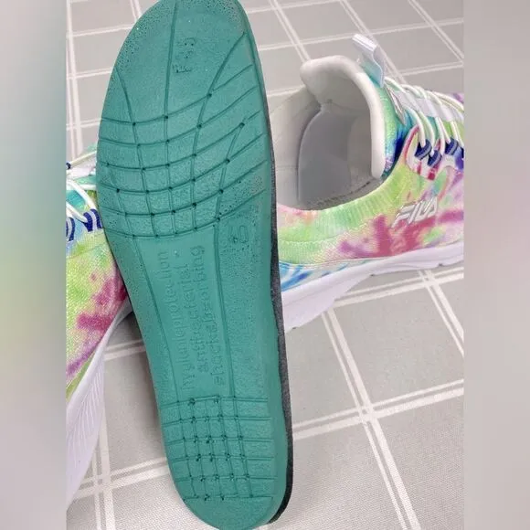 Fila Womens Tie Dye Size 8.5 Casual Slip On No Tie Sneakers Replacement Insoles