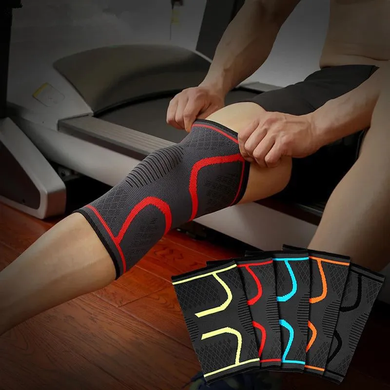 Fitness Running Cycling Knee Support Braces Elastic Nylon Sport Compression Knee Pad