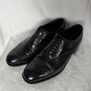 Florsheim Men Lexington Oxford Wingtip Shoes Black Leather Size 9.5D Brogue