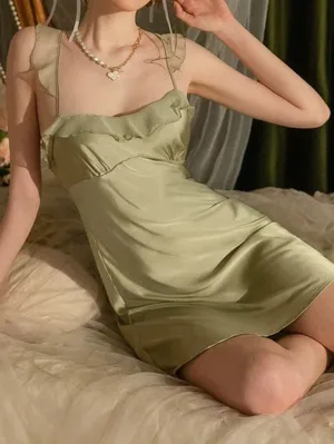Flounce Cross-Back Slip