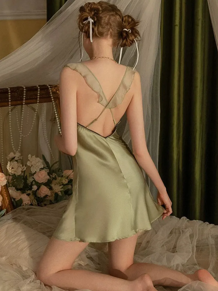 Flounce Cross-Back Slip