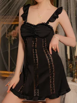 Flounce Fold Lace Inset Slip