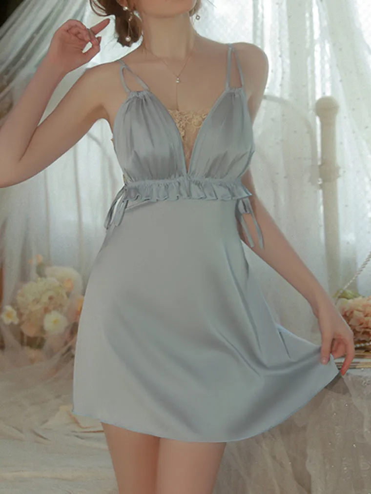 Flounce Low Crisscross V-Back Slip