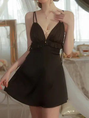 Flounce Low Crisscross V-Back Slip