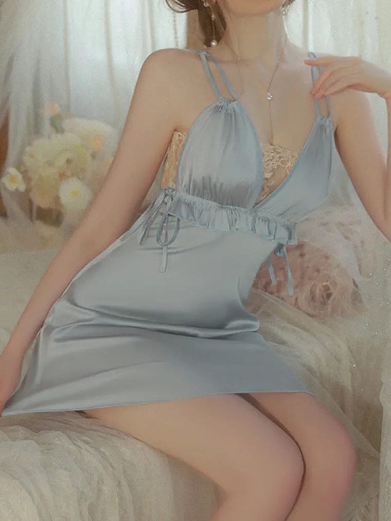 Flounce Low Crisscross V-Back Slip