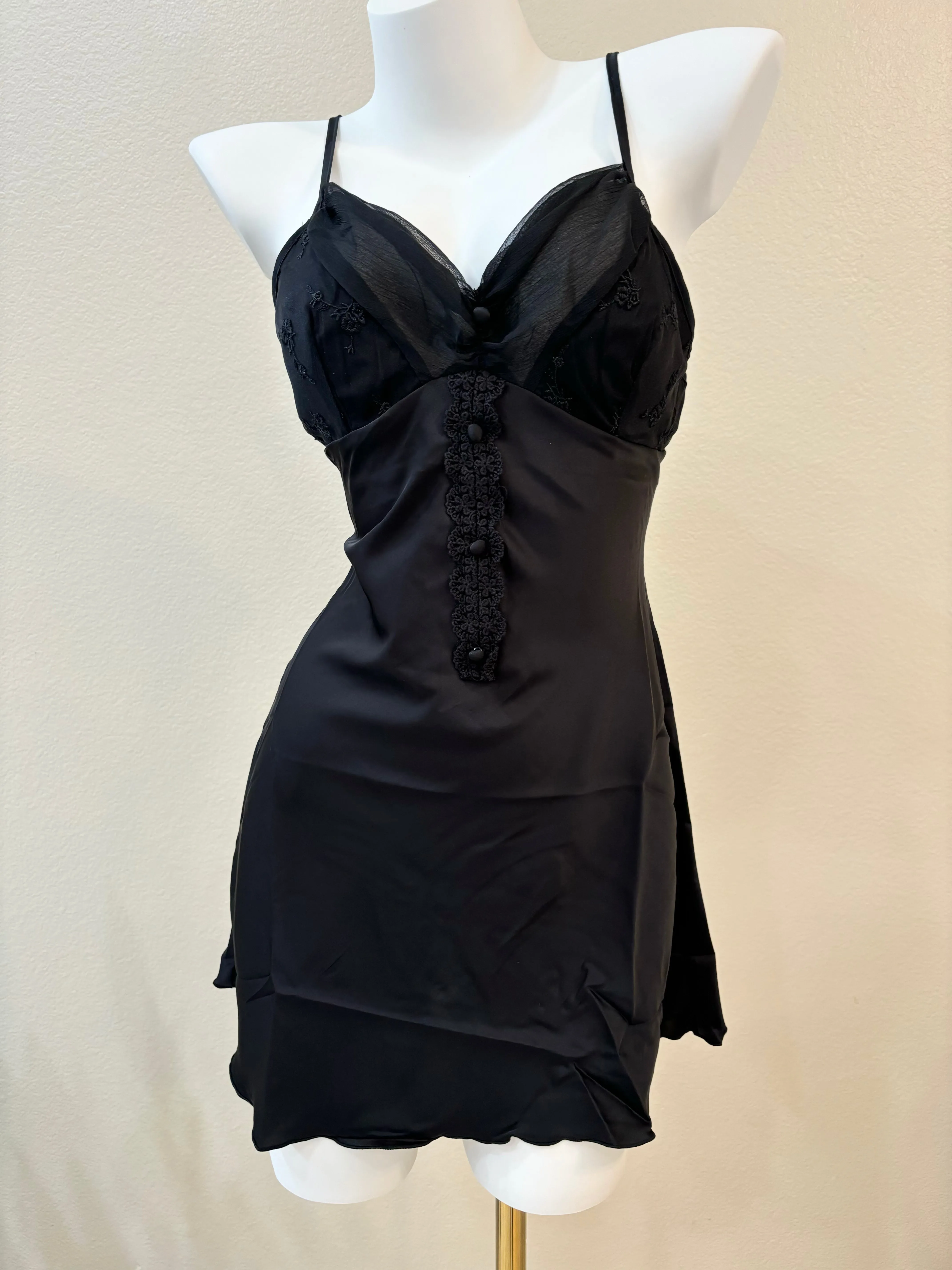 Fold Button Cross-Back Slip