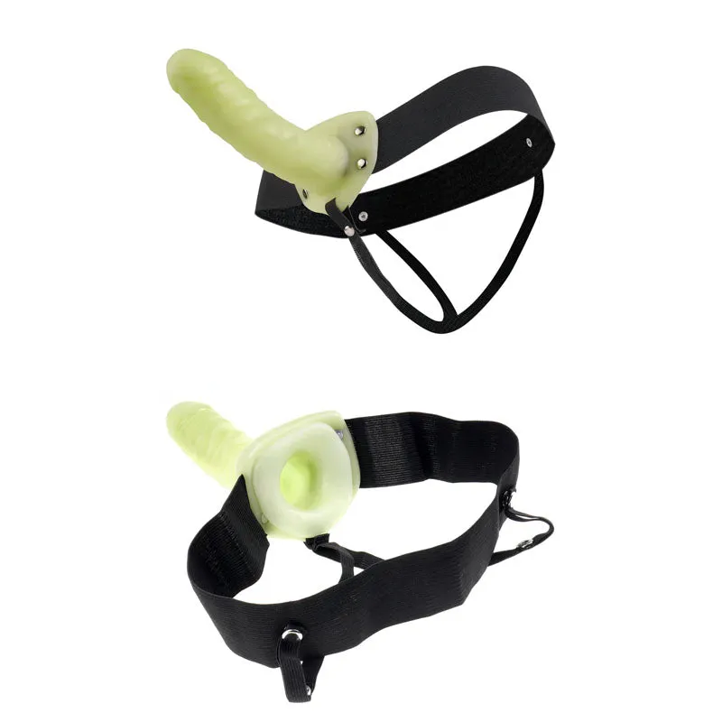 For Him or Her Hollow Strap-On - Glow in the Dark Dildo