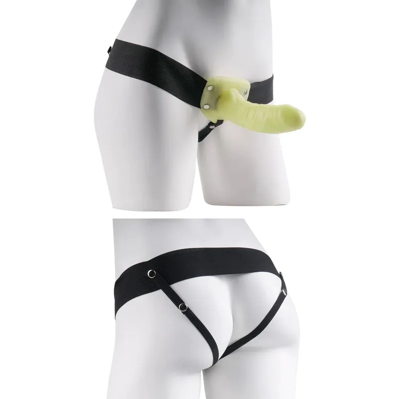 For Him or Her Hollow Strap-On - Glow in the Dark Dildo