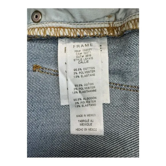 FRAME | $248 Le Sylvie Slender Straight Jean in Callie Medium Blue, Size 27