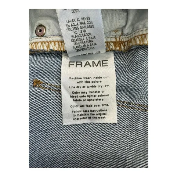 FRAME | $248 Le Sylvie Slender Straight Jean in Callie Medium Blue, Size 27