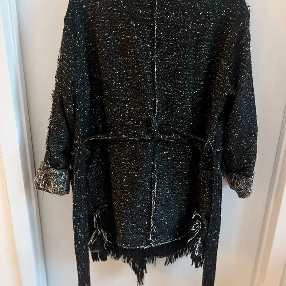 Free People Fringe Wrap Blanket Coat Size Small