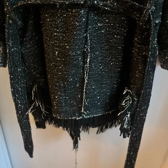 Free People Fringe Wrap Blanket Coat Size Small