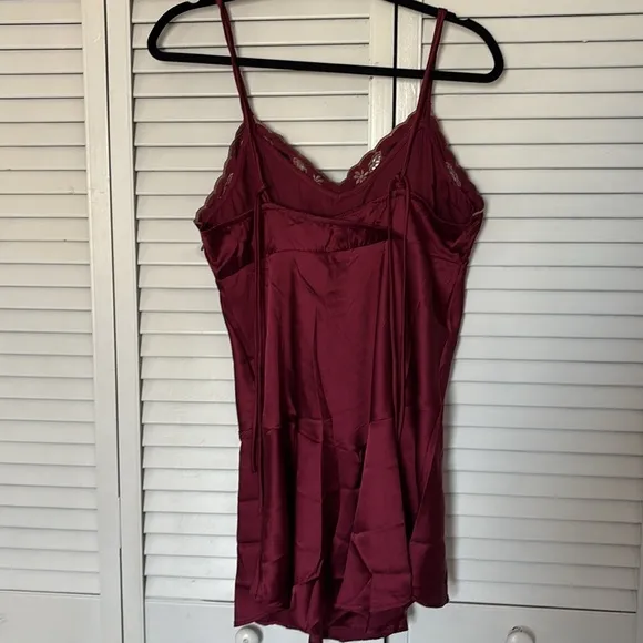 Free People Intimately Morning Kiss Embroidered Mini Slip, Red/Rouge, S, NWOT