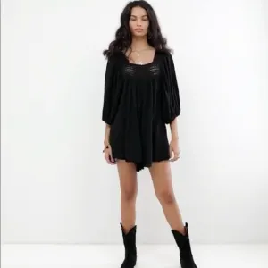 FREE PEOPLE ROMPER, NEW WITH TAG MEDIUM BLACK
