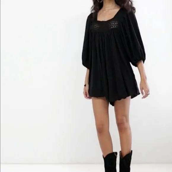 FREE PEOPLE ROMPER, NEW WITH TAG MEDIUM BLACK