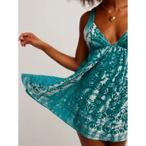 FREE PEOPLE Snow Angel Mini Slip / Pine Frost Combo