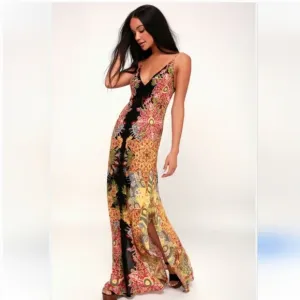 Free People Wildflower Maxi Slip Dress