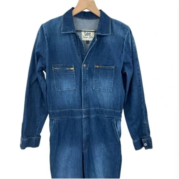 Free People X Lee Union-All Denim Jumpsuit - Blue - Size Medium