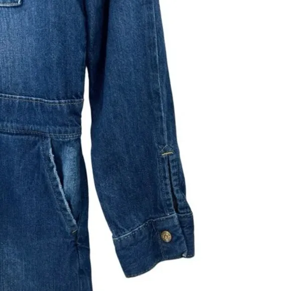 Free People X Lee Union-All Denim Jumpsuit - Blue - Size Medium