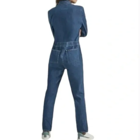 Free People X Lee Union-All Denim Jumpsuit - Blue - Size Medium