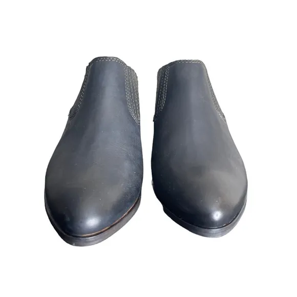 Frye Roxie Slip-On Leather Block Heel Mules – Size 6